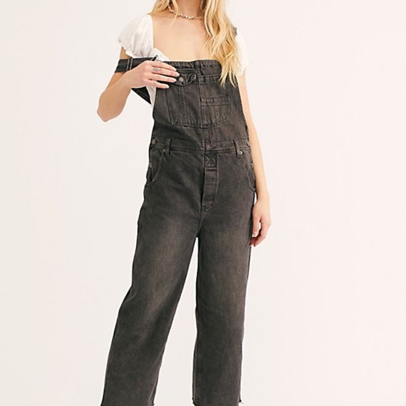 Free People Denim - Free People Baggy Boyfriend Overalls